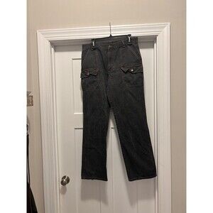 Vintage Lauren Jeans Co Ralph Lauren Cargo Jeans Dark Wash Black Women’s Size 12